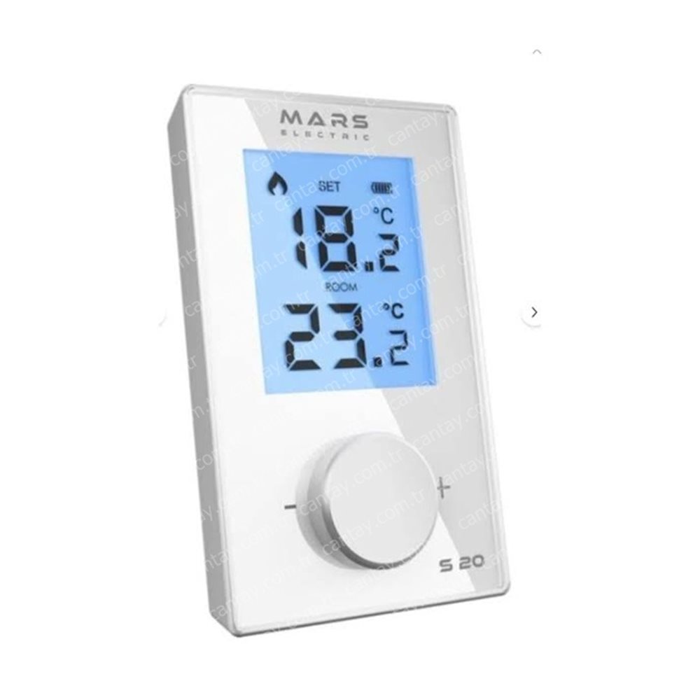 Mars S 20X Kablolu Dijital Oda Termostat (beyaz)