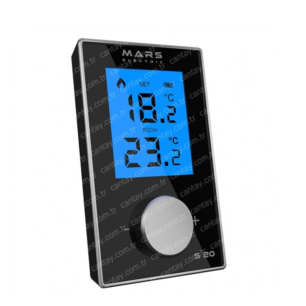 Mars S 20X Kablolu Dijital Oda Termostat (siyah)